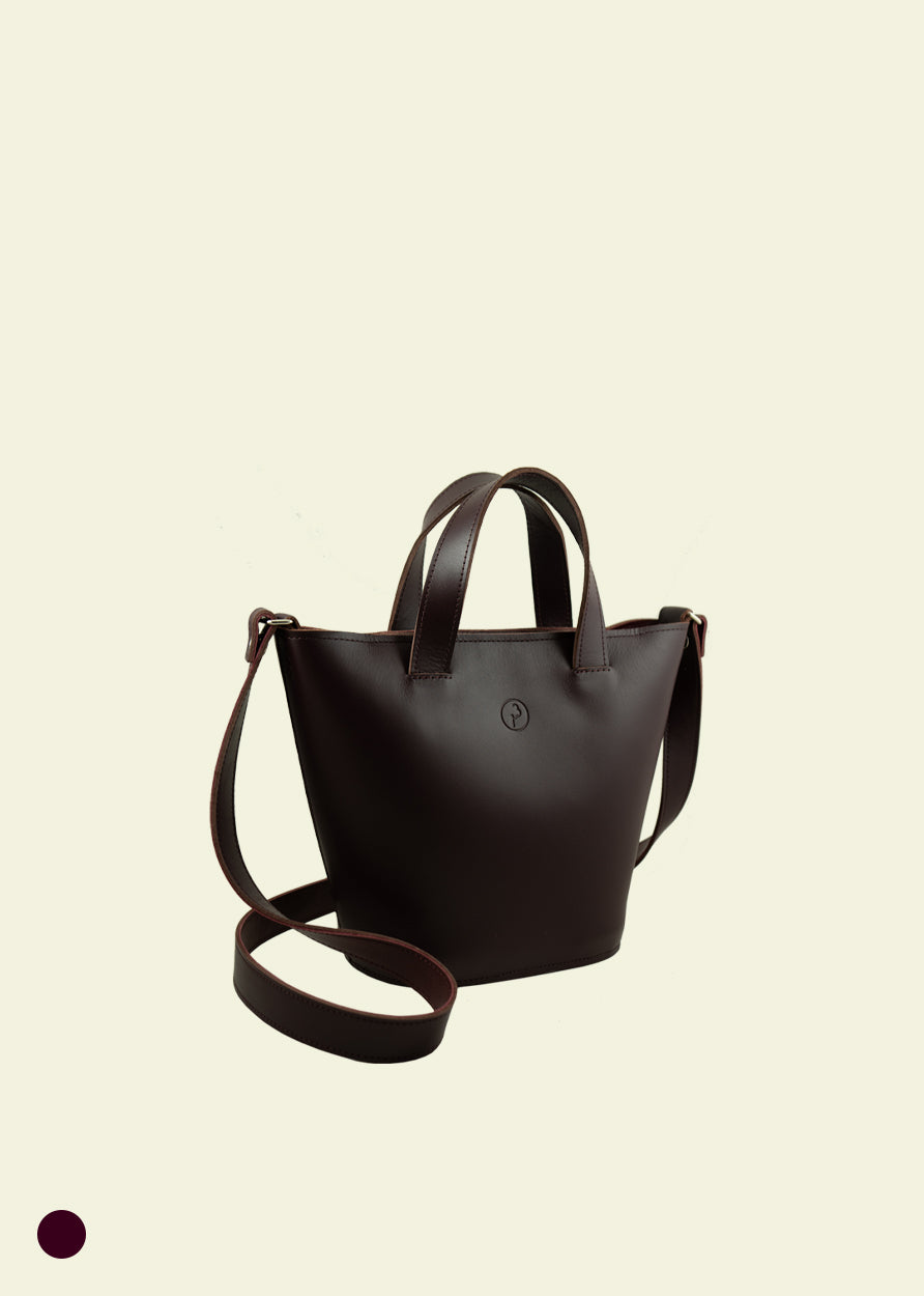 DAILY EMI bucket bag deep ruby