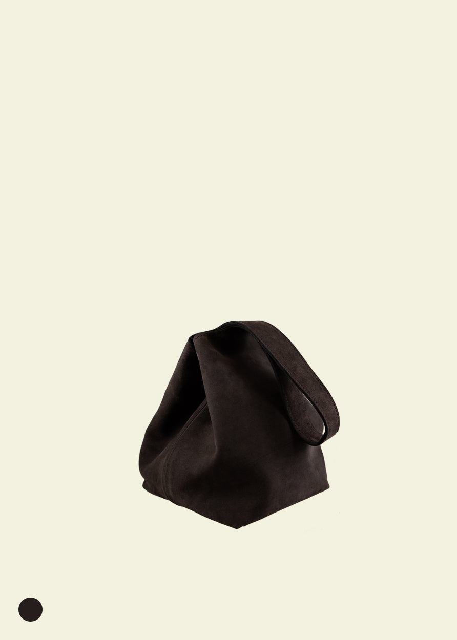 ORIGAMI slouchy bag black coffee