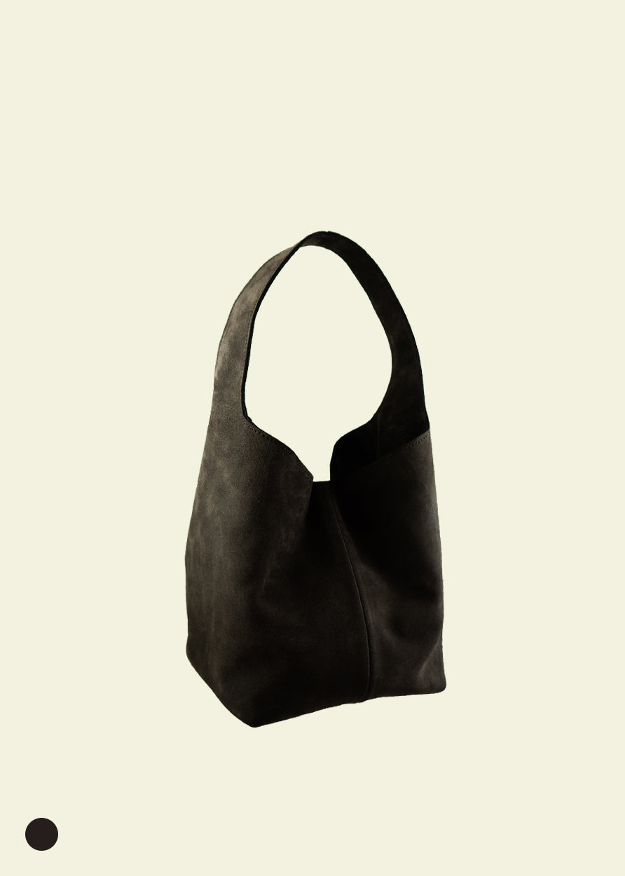 ORIGAMI slouchy bag black coffee