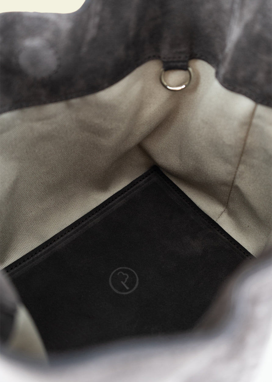 ORIGAMI slouchy bag black coffee