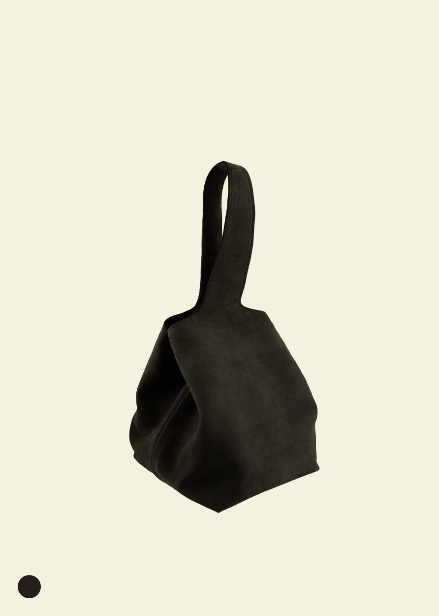 ORIGAMI slouchy bag black coffee
